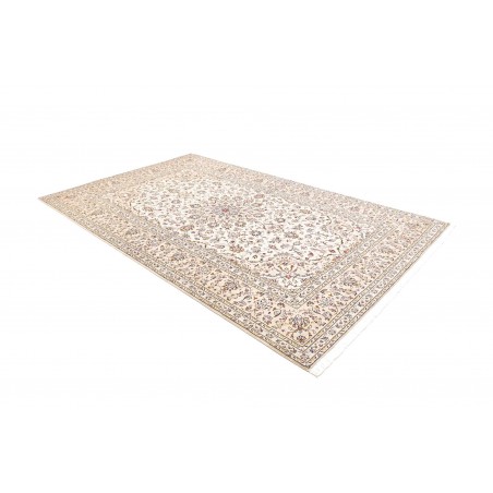 Tappeto Kashan Persia bianco grigio 196x312