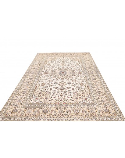 Tappeto Kashan Persia bianco grigio 196x312