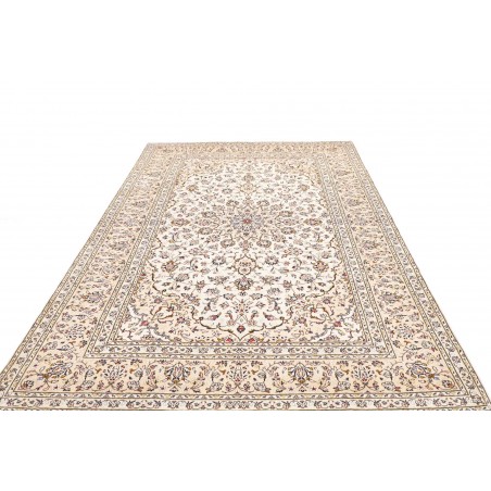 Tappeto Kashan Persia bianco grigio 196x312