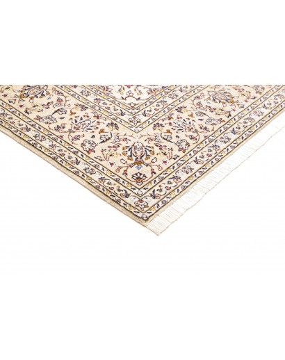 Tappeto Kashan Persia bianco grigio 196x312
