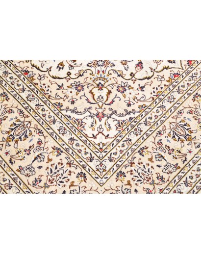 Tappeto Kashan Persia bianco grigio 196x312