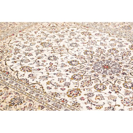 Tappeto Kashan Persia bianco grigio 196x312