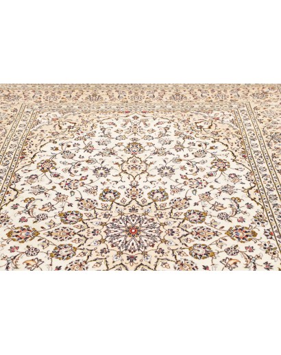 Tappeto Kashan Persia bianco grigio 196x312