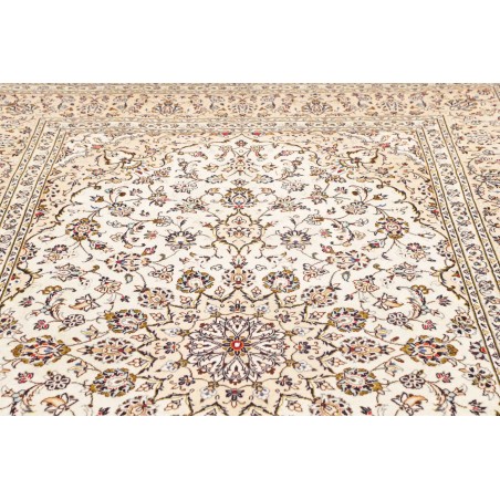 Tappeto Kashan Persia bianco grigio 196x312