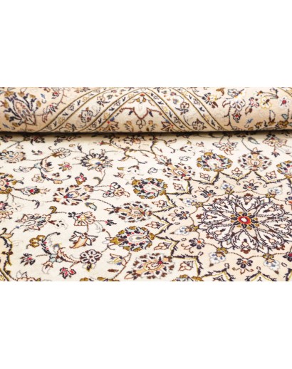 Tappeto Kashan Persia bianco grigio 196x312