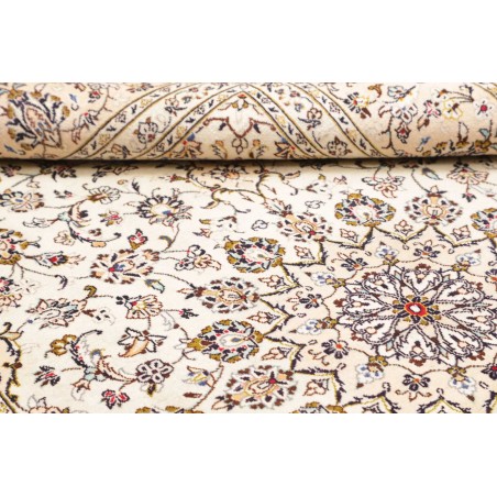 Tappeto Kashan Persia bianco grigio 196x312