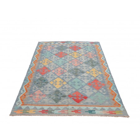 Tappeto Kilim Afghanistan azzurro 125x180