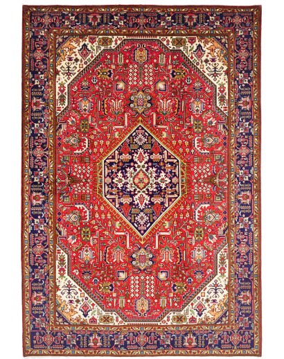 Tappeto Tabriz Persia rosso marrone 202x300