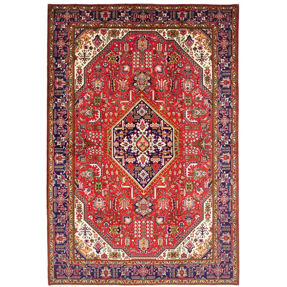 Tappeto Tabriz Persia rosso marrone 202x300