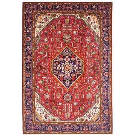 Tappeto Tabriz Persia rosso marrone 202x300