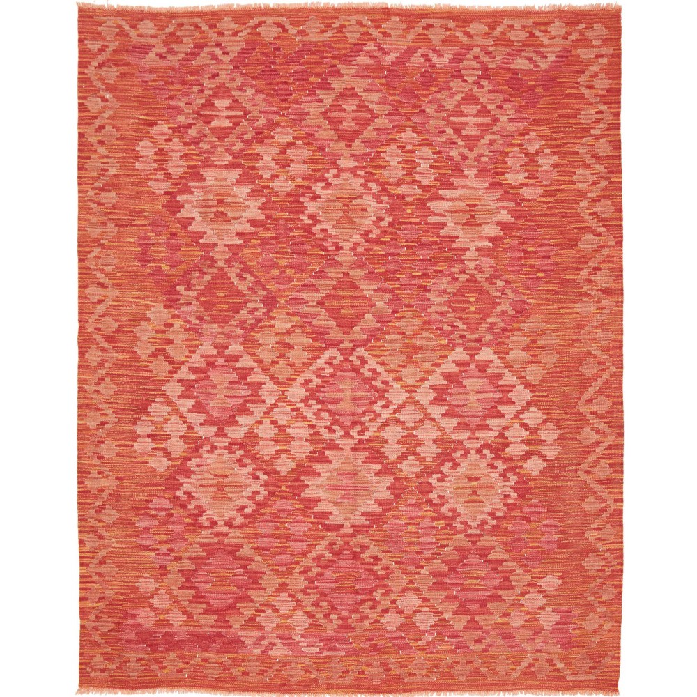 Tappeto Kilim Afghanistan rosso arancione 153x195