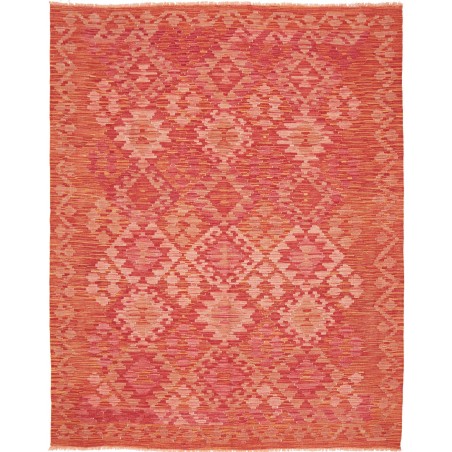 Tappeto Kilim Afghanistan rosso arancione 153x195