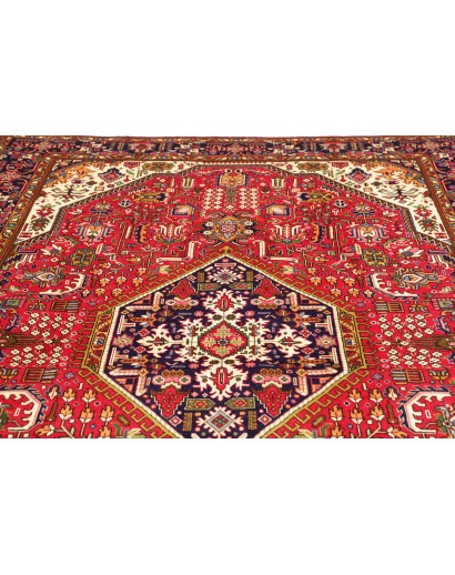 Tappeto Tabriz Persia rosso marrone 202x300
