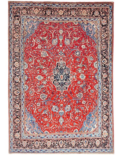 Tappeto Sarough Persia beige rosso 214x310