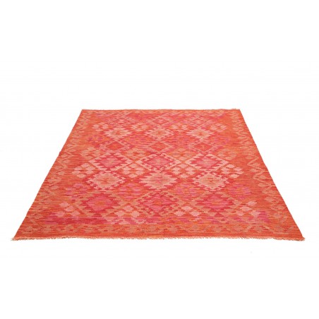 Tappeto Kilim Afghanistan rosso arancione 153x195