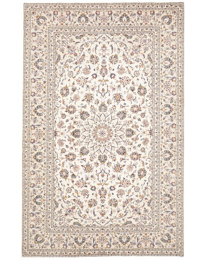 Tappeto Kashan Persia bianco marrone 193x306