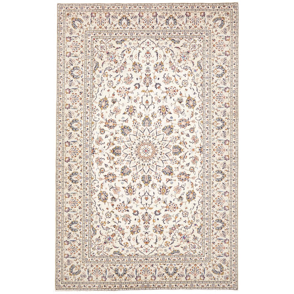 Tappeto Kashan Persia bianco marrone 193x306