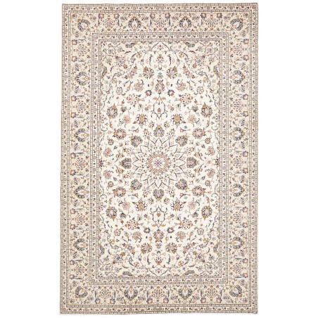 Tappeto Kashan Persia bianco marrone 193x306