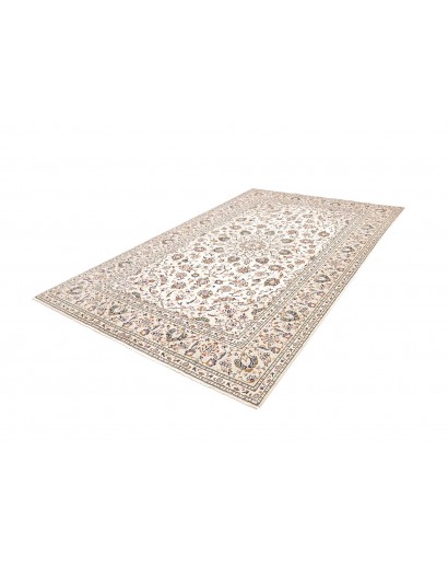 Tappeto Kashan Persia bianco marrone 193x306