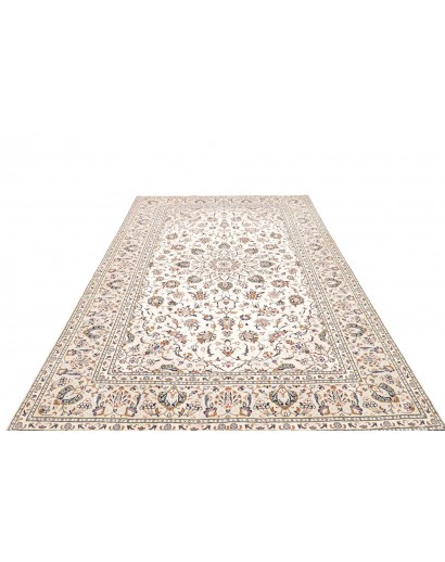 Tappeto Kashan Persia bianco marrone 193x306