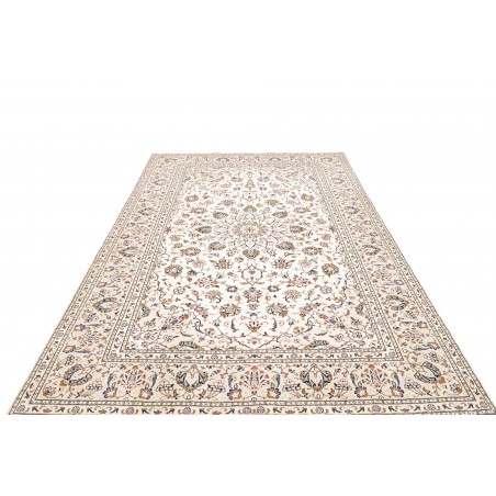 Tappeto Kashan Persia bianco marrone 193x306