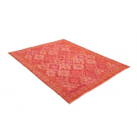 Tappeto Kilim Afghanistan rosso arancione 153x195