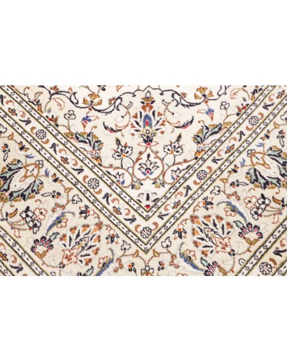Tappeto Kashan Persia bianco marrone 193x306