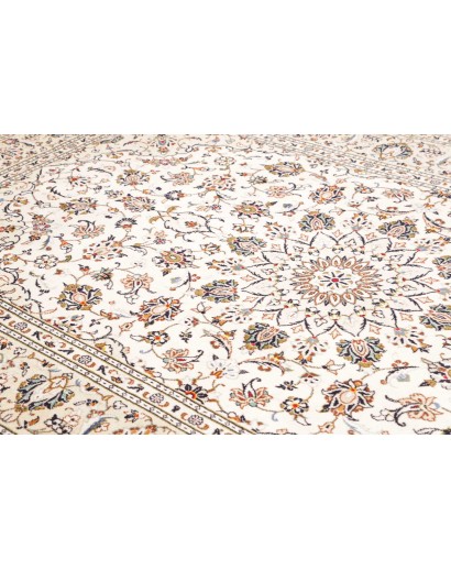Tappeto Kashan Persia bianco marrone 193x306