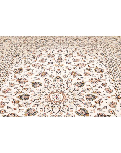 Tappeto Kashan Persia bianco marrone 193x306