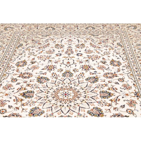 Tappeto Kashan Persia bianco marrone 193x306