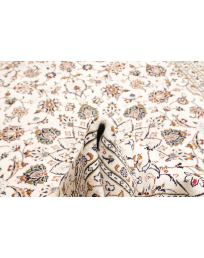 Tappeto Kashan Persia bianco marrone 193x306