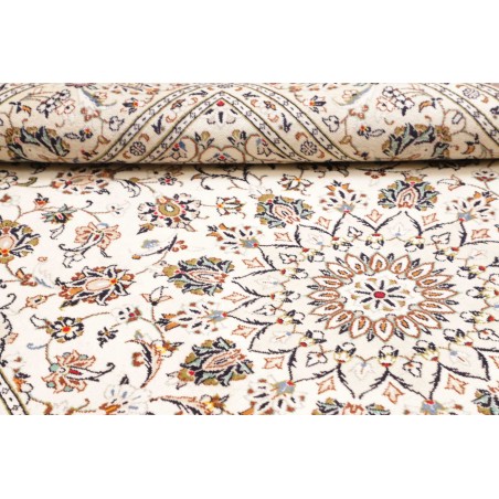 Tappeto Kashan Persia bianco marrone 193x306