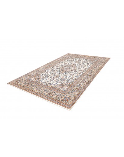Tappeto Kashan Persia bianco grigio 194x318