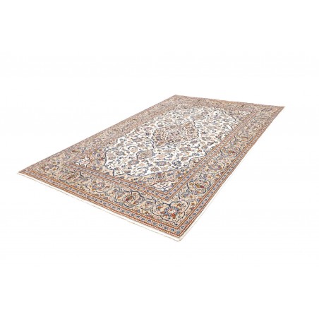 Tappeto Kashan Persia bianco grigio 194x318