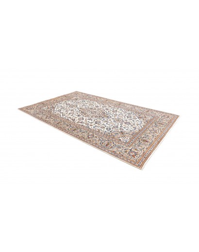 Tappeto Kashan Persia bianco grigio 194x318
