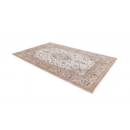 Tappeto Kashan Persia bianco grigio 194x318