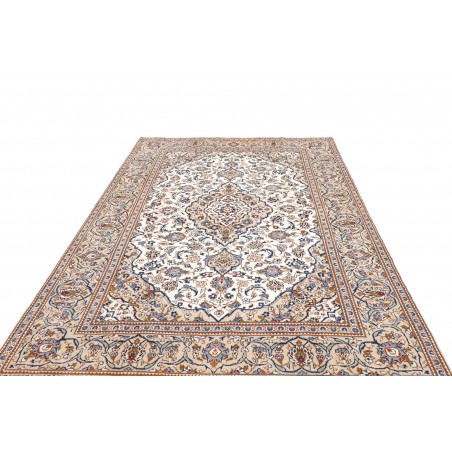 Tappeto Kashan Persia bianco grigio 194x318
