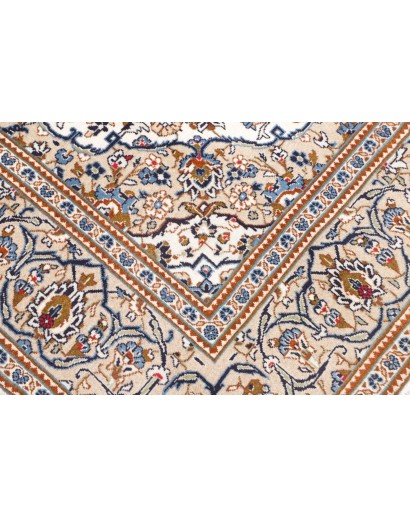Tappeto Kashan Persia bianco grigio 194x318