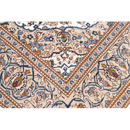 Tappeto Kashan Persia bianco grigio 194x318