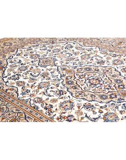 Tappeto Kashan Persia bianco grigio 194x318