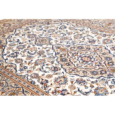 Tappeto Kashan Persia bianco grigio 194x318