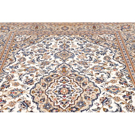 Tappeto Kashan Persia bianco grigio 194x318
