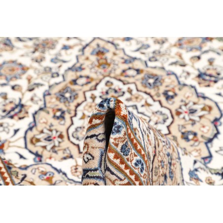Tappeto Kashan Persia bianco grigio 194x318