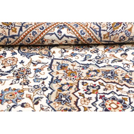 Tappeto Kashan Persia bianco grigio 194x318