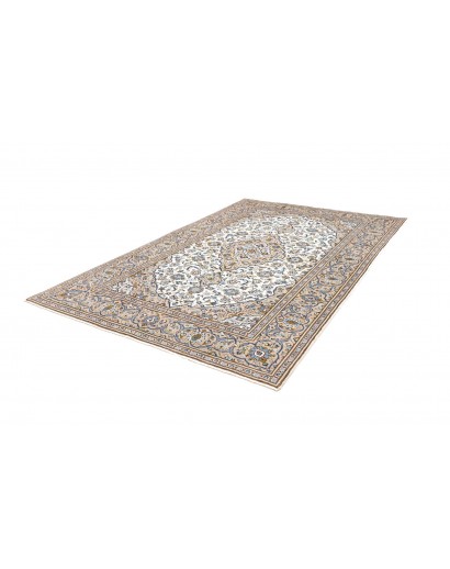 Tappeto Kashan Persia bianco verde 200x304