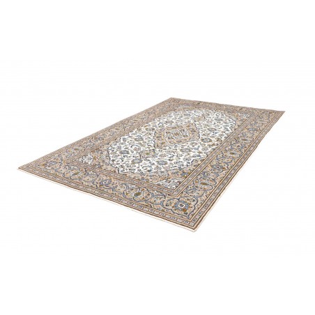 Tappeto Kashan Persia bianco verde 200x304