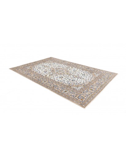 Tappeto Kashan Persia bianco verde 200x304