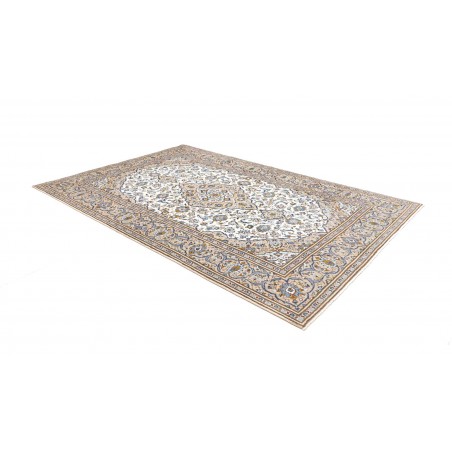 Tappeto Kashan Persia bianco verde 200x304