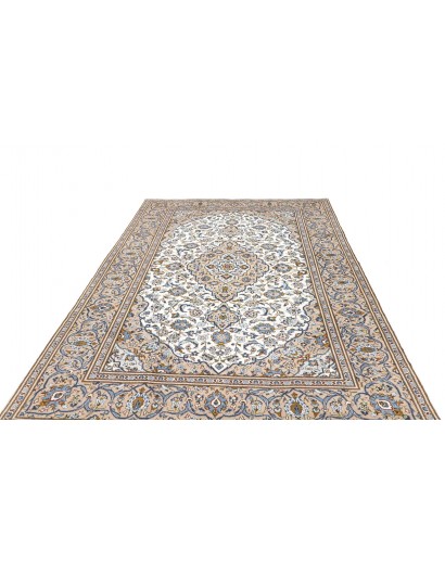 Tappeto Kashan Persia bianco verde 200x304