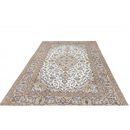 Tappeto Kashan Persia bianco verde 200x304